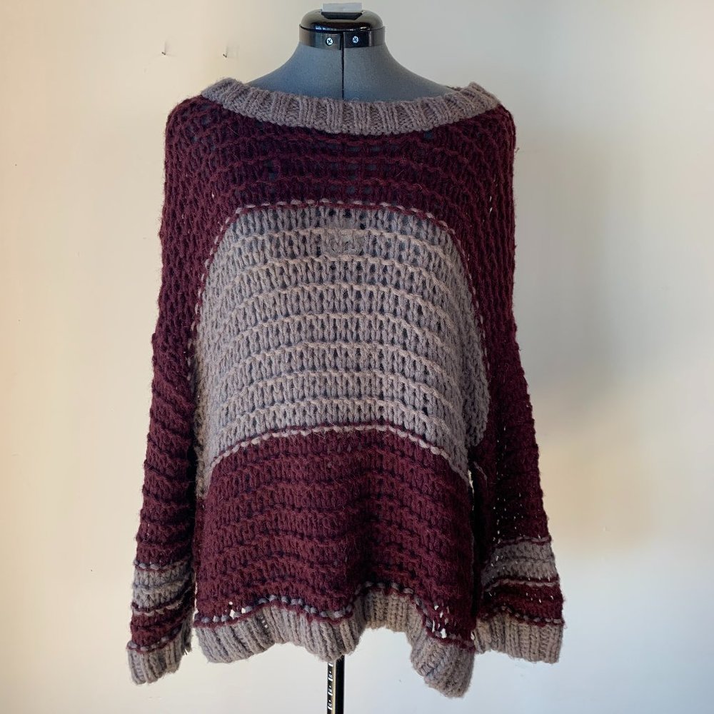 Free People size small grey and auburn sweater